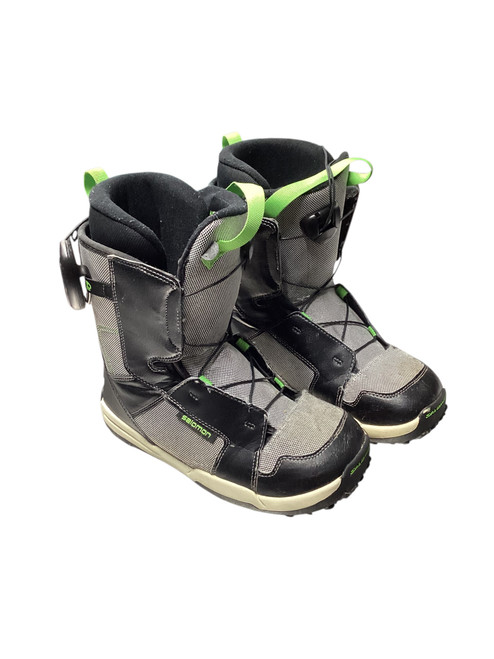 Vist Large View of Product Image Which is Used Salomon TALAPUS Boys Snowboard Boots Black Junior 05.5
