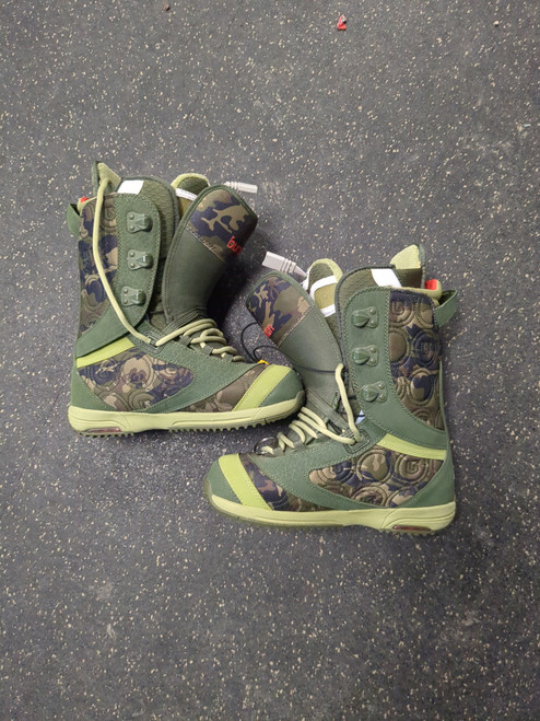 Vist Large View of Product Image Which is Used Burton SAPPHIRE Womens Snowboard Boots Green Senior 7