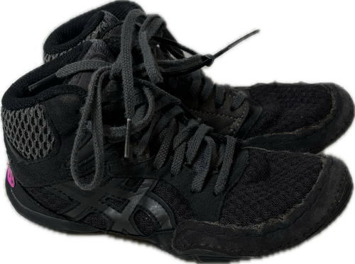 Vist Large View of Product Image Which is Used Asics Snapdown 3 Wrestling Shoes Black Youth 13.0