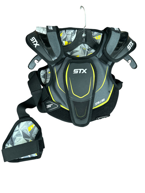 Vist Large View of Product Image Which is Used STX STALLION Lacrosse Shoulder Pads Black SM