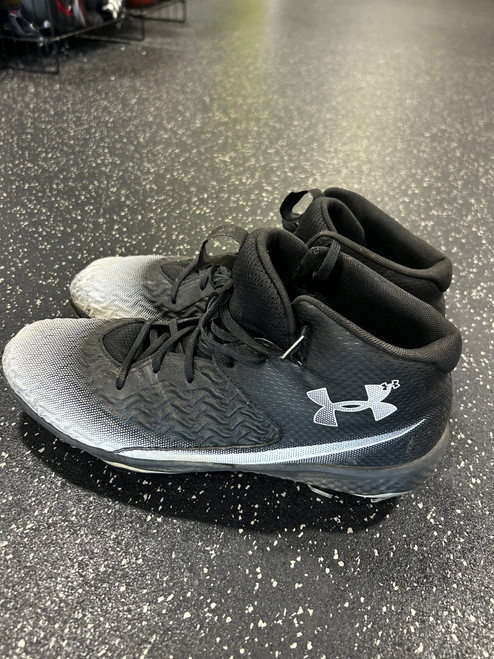 Vist Large View of Product Image Which is Used Under Armour Adult FB Cleats Black Senior 13
