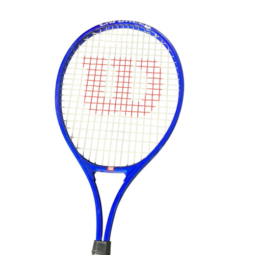 Vist Large View of Product Image Which is Used Wilson ENERGYZER Adult Tennis Racquet Royal Blue 4 3/8"