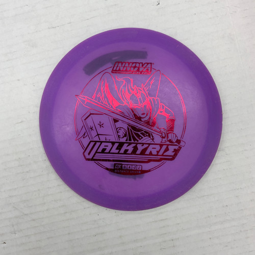 Vist Large View of Product Image Which is Used Innova DX VALKYRIE 110 Disc Golf Driver Purple
