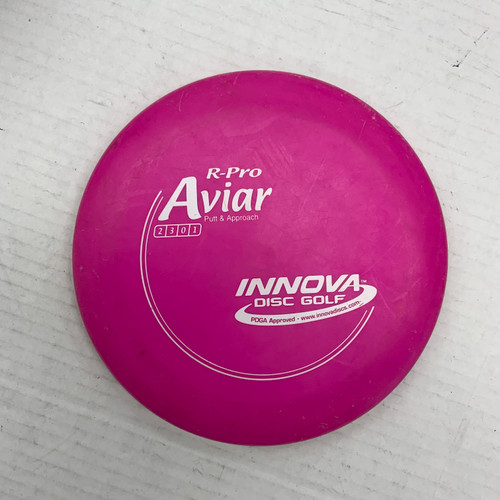 Vist Large View of Product Image Which is Used Innova R-PRO AVIAR Disc Golf Putter Pink 172g