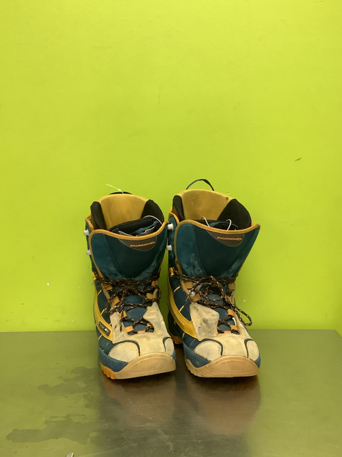 Vist Large View of Product Image Which is Used Salomon MALAMUTE Womens Snowboard Boots Royal Blue And Orange Senior 10.5
