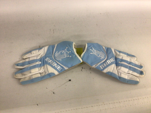 Vist Large View of Product Image Which is Used Brine FIRE Lacrosse Gloves Womens Carolina Blue 12"