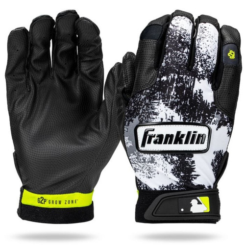 Vist Large View of Product Image Which is New FRANKLIN G2P TBALL BATTING GLOVES BLK/WHT MD