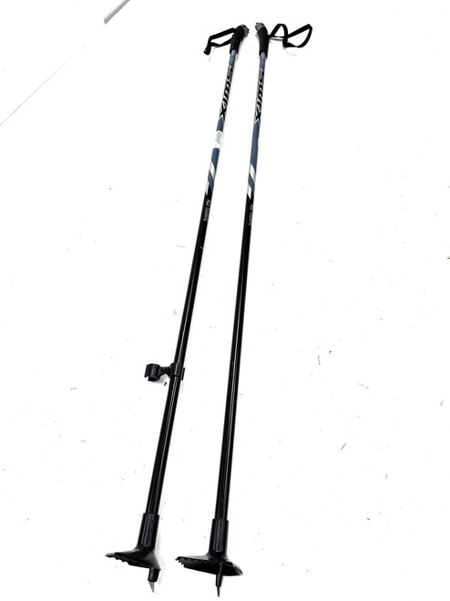 Vist Large View of Product Image Which is Used Swix ALU TOURING Mens XC Ski Poles Black 135 cm / 54 in