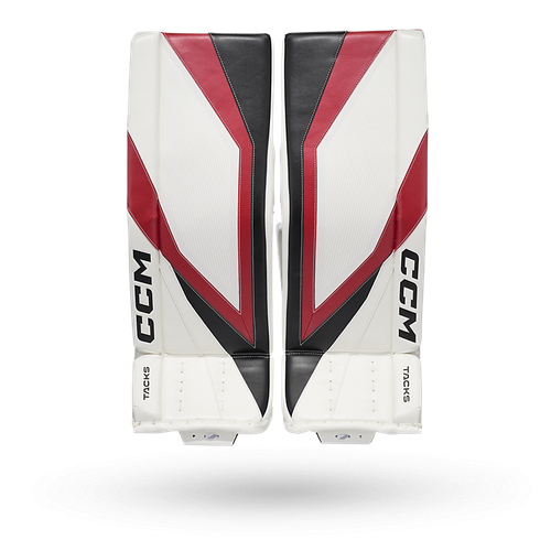 Vist Large View of Product Image Which is CCM Tacks Intermediate Goalie Leg Pads Chicago 31"+1 #GPTACKSIN