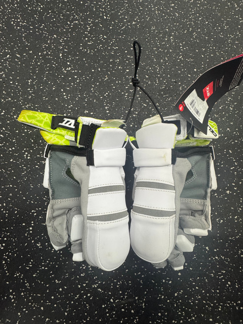 Vist Large View of Product Image Which is STX CELL VI Lacrosse Gloves Mens White SM
