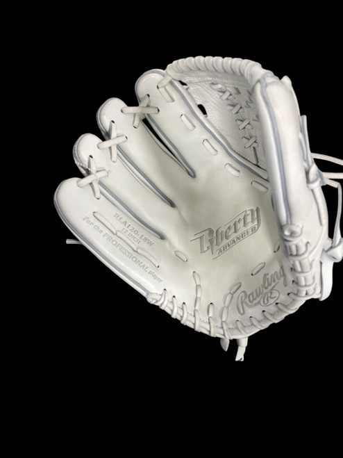 Vist Large View of Product Image Which is Used Rawlings RLA120-18W BB/SB Glove LH Throw White 12"