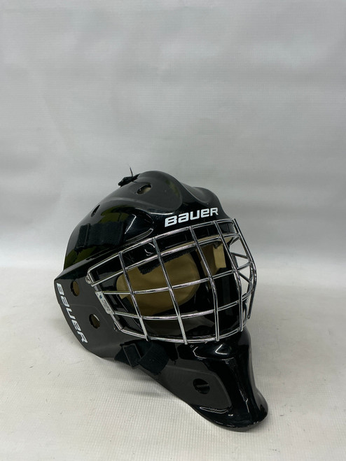 Vist Large View of Product Image Which is Used Bauer NME3 NON HECC Junior Goalie Helmet/Mask Black One Size
