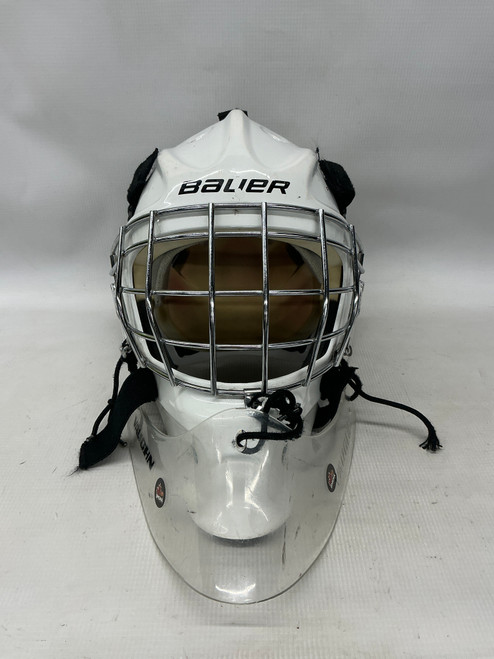 Vist Large View of Product Image Which is Used Bauer NME3 NON HECC Junior Goalie Helmet/Mask White One Size