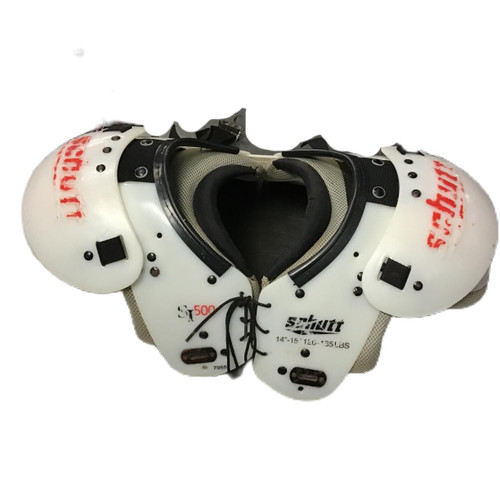Vist Large View of Product Image Which is Used Schutt SI500 Football Shoulder Pads White LG