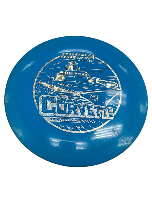 Vist Large View of Product Image Which is Used Innova CORVETTE Disc Golf Driver Royal Blue