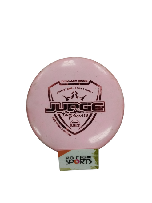 Vist Large View of Product Image Which is Used Dynamic Discs P. SHUE JUDGE Disc Golf Putter Pink