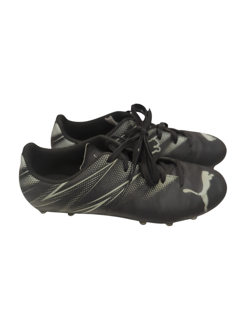 Vist Large View of Product Image Which is Used Puma Soccer Cleats Black And Grey Junior 04.5