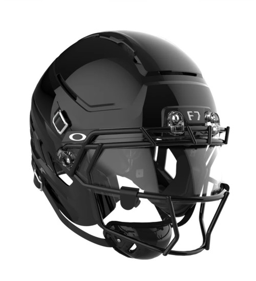Vist Large View of Product Image Which is New Schutt F7 Air Youth Elite Helmet Black Gloss Small Facemask Included