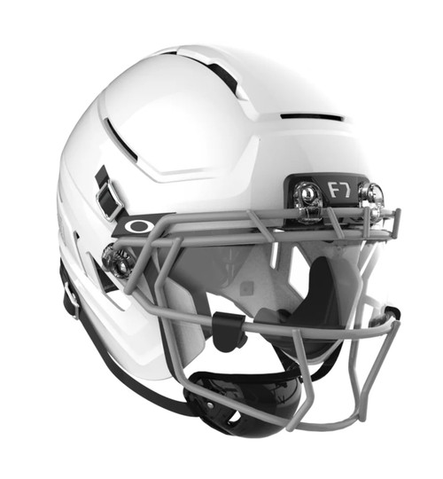 Vist Large View of Product Image Which is New Schutt F7 Air Youth Elite Helmet White Gloss Large Facemask Included