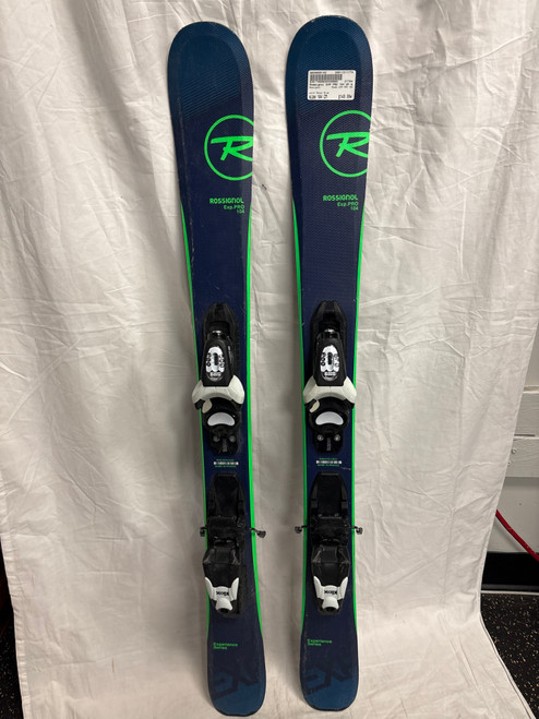 Vist Large View of Product Image Which is Used Rossignol EXP PRO 104 Boys DH Ski/Binding Royal Blue 104 cm
