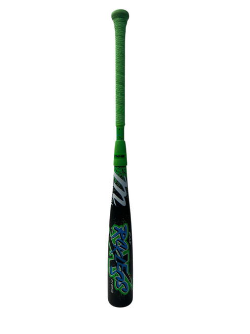 Vist Large View of Product Image Which is Used Marucci MSBCRH10 BB/SB USSSA 2 3/4 Bat Black And Neon Green 29"