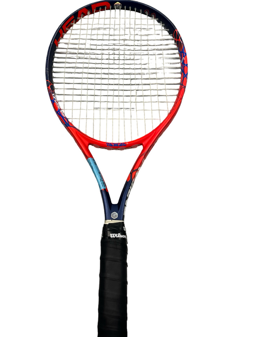 Vist Large View of Product Image Which is Used Head RADICAL Adult Tennis Racquet Red 4 3/8"