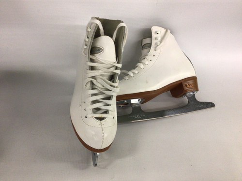 Vist Large View of Product Image Which is Used Riedell WHITE FIGURE SKATE Girls Figure Skate White Junior 03