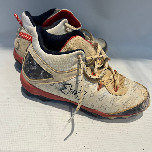 Vist Large View of Product Image Which is Used Under Armour HARPER 8 BB/SB Cleats White Junior 05