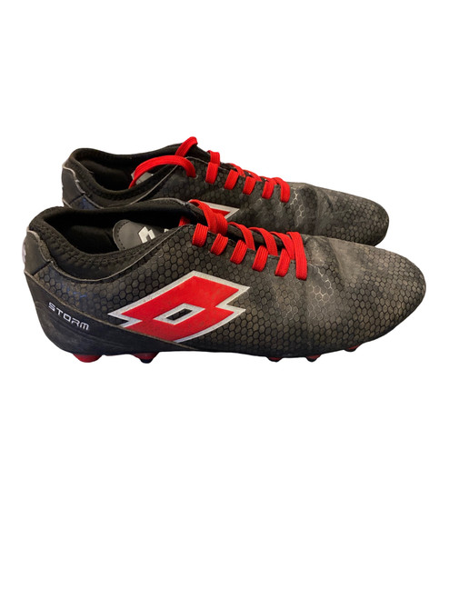 Vist Large View of Product Image Which is Used Lotto Soccer Cleats Black Senior 9