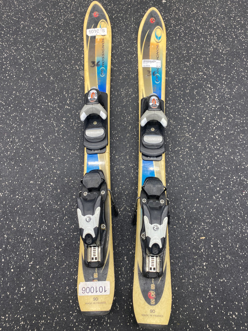 Vist Large View of Product Image Which is Used Rossignol CUT Boys DH Ski/Binding Brown 90 cm