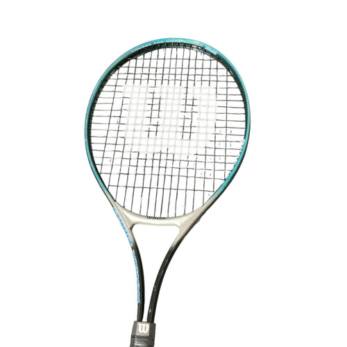 Vist Large View of Product Image Which is Used Wilson Adult Tennis Racquet Teal 4 3/8"