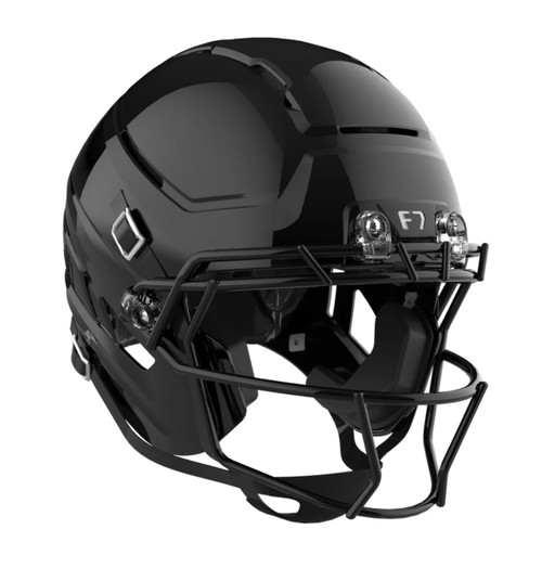 Vist Large View of Product Image Which is New Schutt F7 Air Youth Helmet Black Gloss Large