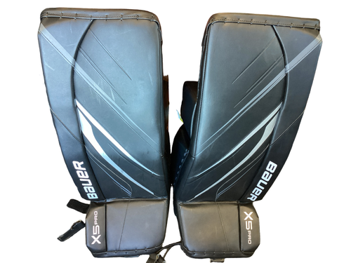 Vist Large View of Product Image Which is Used Bauer BAUER VAPOR X5 PRO INT SM Goalie Leg Pads Inter Black 30+1"