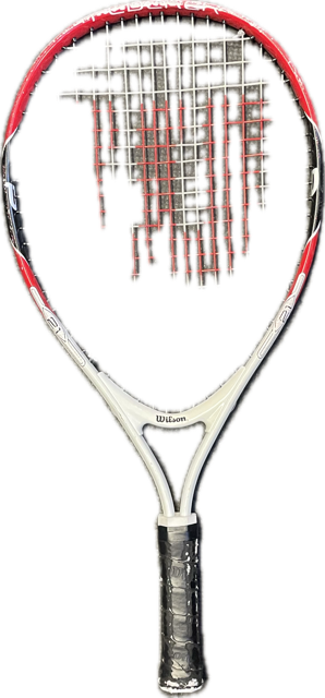 Vist Large View of Product Image Which is Used Wilson FEDERER 21 Junior Tennis Racquet Red 21"
