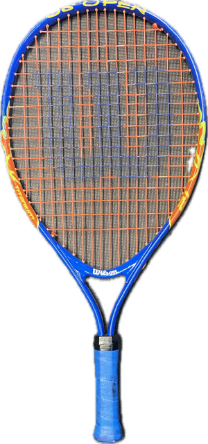 Vist Large View of Product Image Which is Used Wilson US OPEN 21 Junior Tennis Racquet Royal Blue 21"