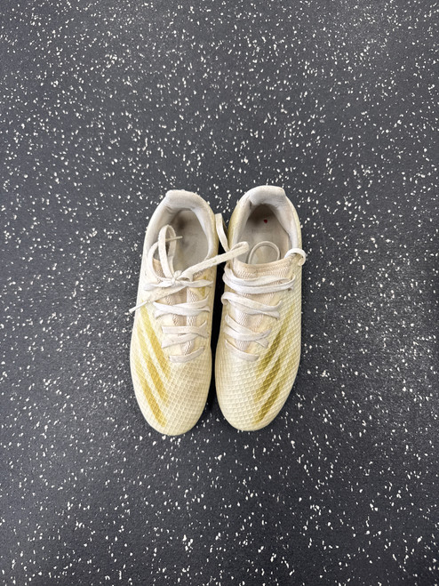 Vist Large View of Product Image Which is Used Adidas X GHOSTED Soccer Cleats White Junior 04.5