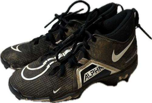 Vist Large View of Product Image Which is Used Nike ALPHA CV0581-001 BB/SB Cleats Black Junior 03.5