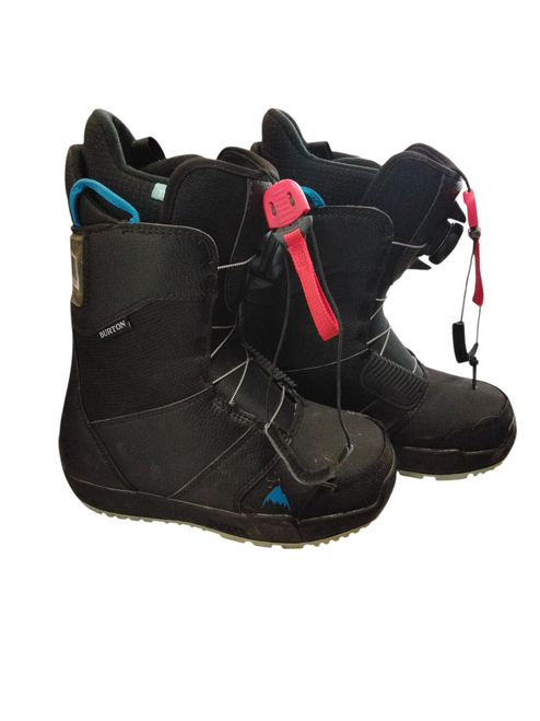 Vist Large View of Product Image Which is Used Burton PROGRESSION BOA Womens Snowboard Boots Black Senior 5.5