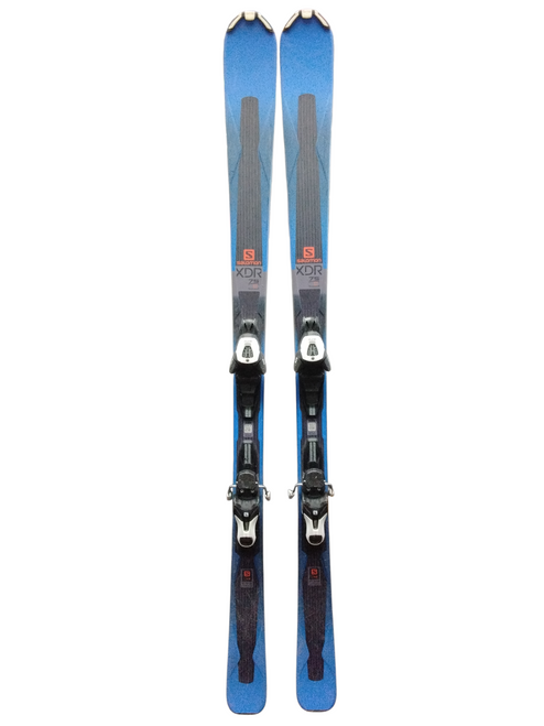 Vist Large View of Product Image Which is Used Salomon XDR 75 ST Mens Skis Only Navy Blue 168 cm