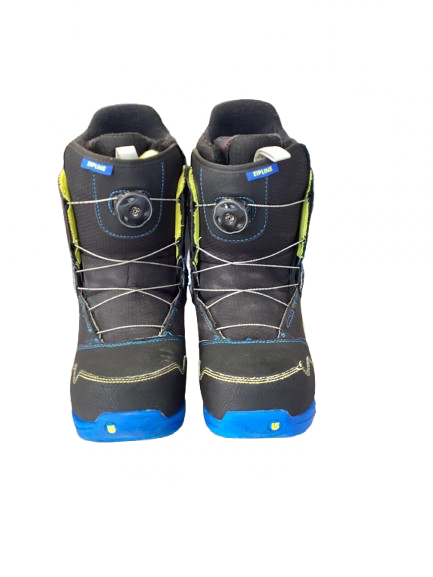 Vist Large View of Product Image Which is Used Burton IMPRINT 1 Boys Snowboard Boots Black And Optic Yellow Youth 07.0