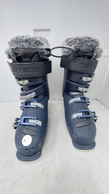 Vist Large View of Product Image Which is Used Rossignol PURE 70 Womens DH Ski Boot Navy Blue 245 MP - M06.5 - W07.5