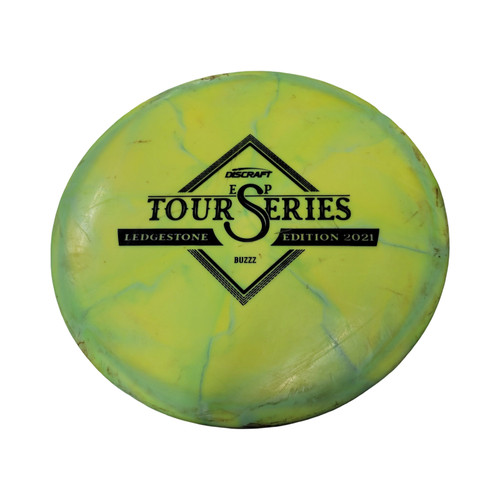 Vist Large View of Product Image Which is Used Discraft BUZZZ LEDGESTONE EDITION 2021 Disc Golf Mid Range Yellow