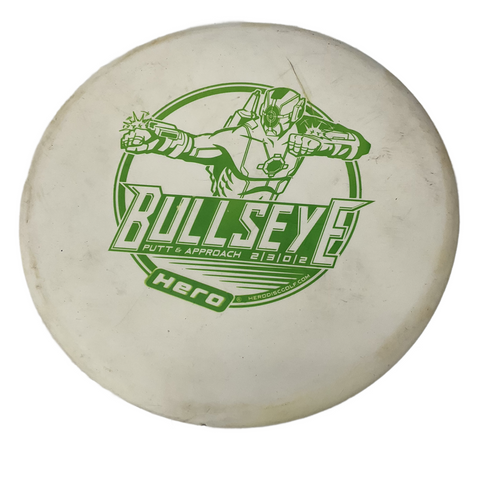 Vist Large View of Product Image Which is Used HERO BULLSEYE PUTTER Disc Golf Putter White