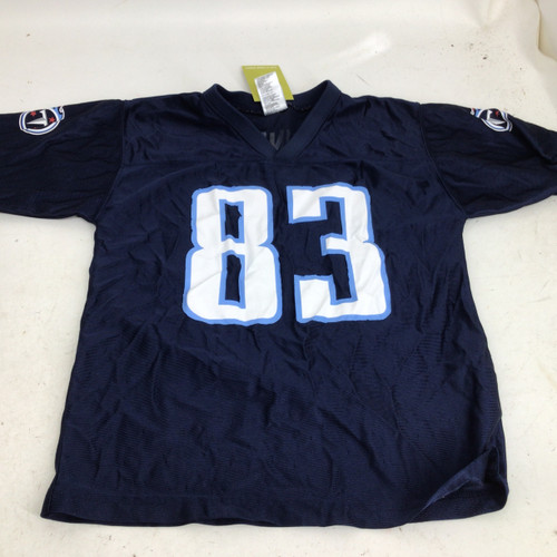 Vist Large View of Product Image Which is Used BENNETT YTH LG TITANS JERSEY FB Top Youth Navy Blue LG