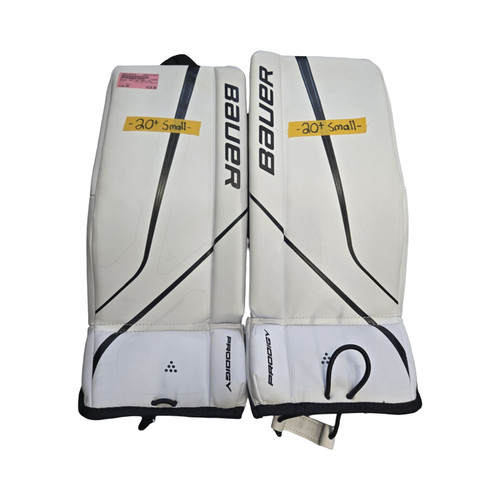 Vist Large View of Product Image Which is Used Bauer GSX LEG PADS 20+ Goalie Leg Pads Youth White SM