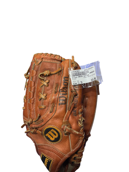 Vist Large View of Product Image Which is Used Wilson BRUCE SUTTER BB/SB Glove RH Throw Red 11"