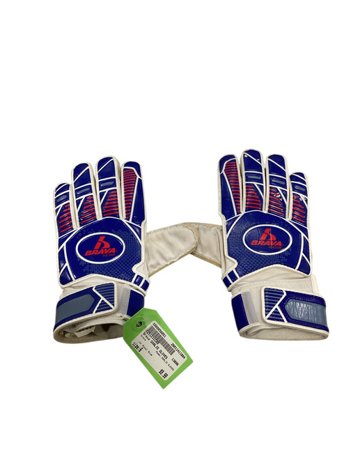 Vist Large View of Product Image Which is Used Brava GOALIE GLOVES Soccer Goalie Gloves Royal Blue 6