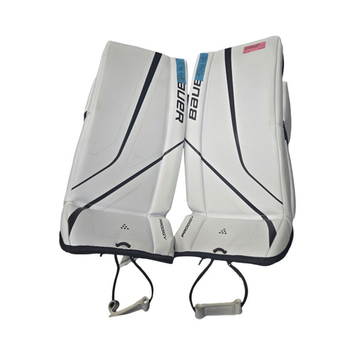 Vist Large View of Product Image Which is Used Bauer GSX PADS 24+ Goalie Leg Pads Youth White LG