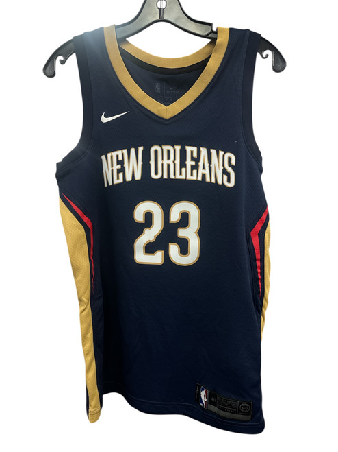 Vist Large View of Product Image Which is Used Nike Basketball Adult Top Navy Blue SM Tall