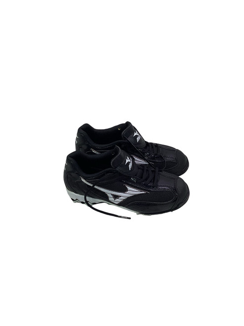 Vist Large View of Product Image Which is Used Mizuno WMSN 9-SPIKE WATLEY SUPER-LITE SS BB/SB Cleats Black Junior 06